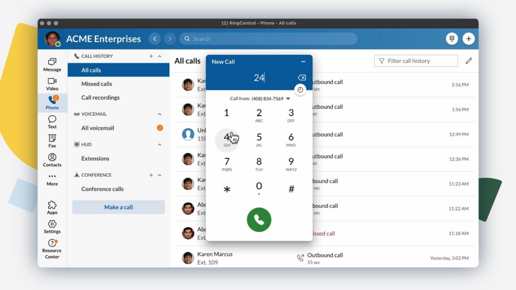ringcentral best ai cold calling software