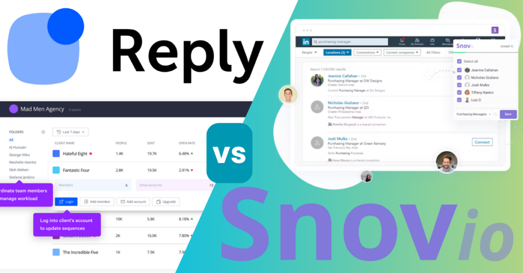 Reply.io vs Snov.io